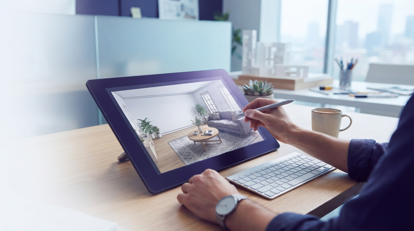 real estate virtual staging — illustration