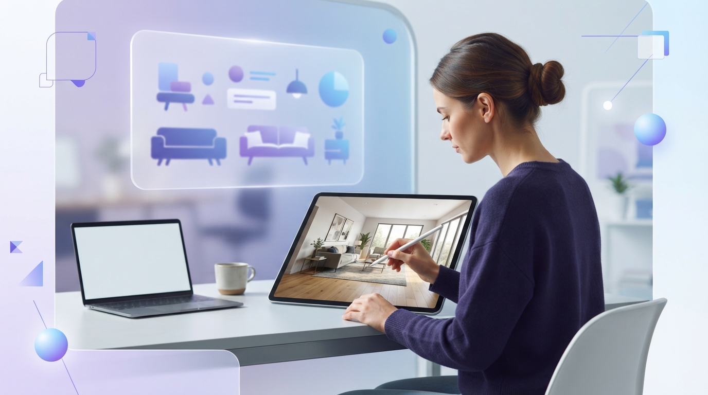 digital staging for real estate agents — illustration