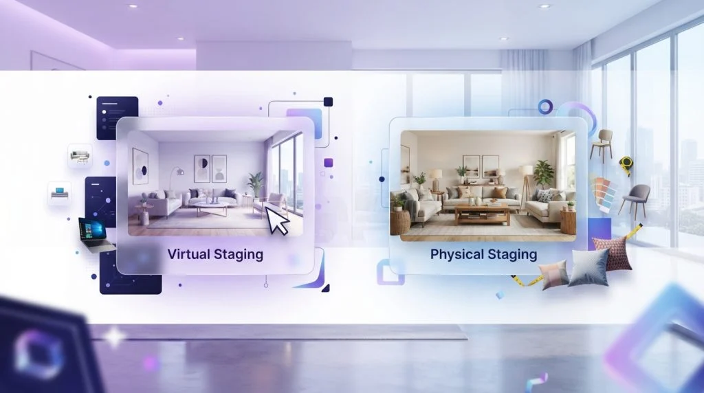 Virtual staging vs physical staging