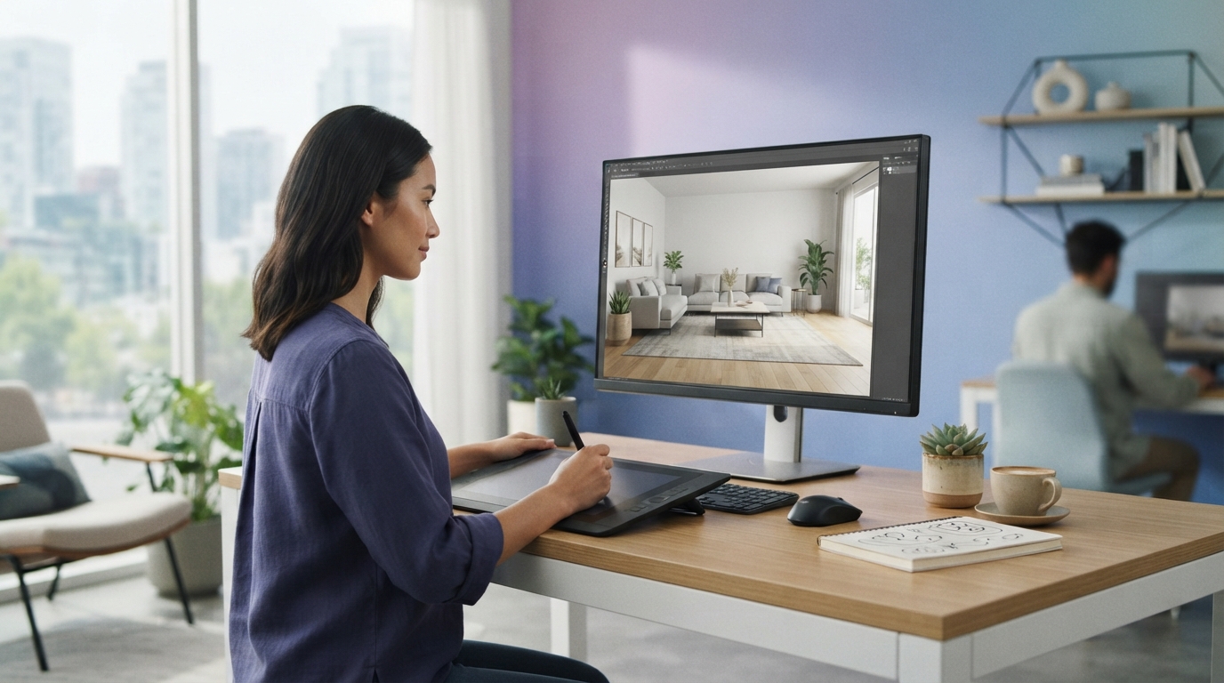 real estate virtual staging — illustration