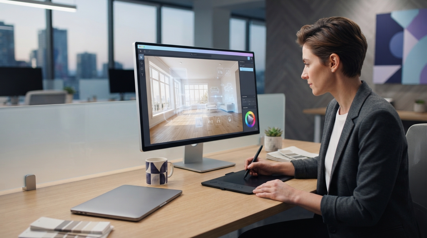 AI virtual staging — illustration