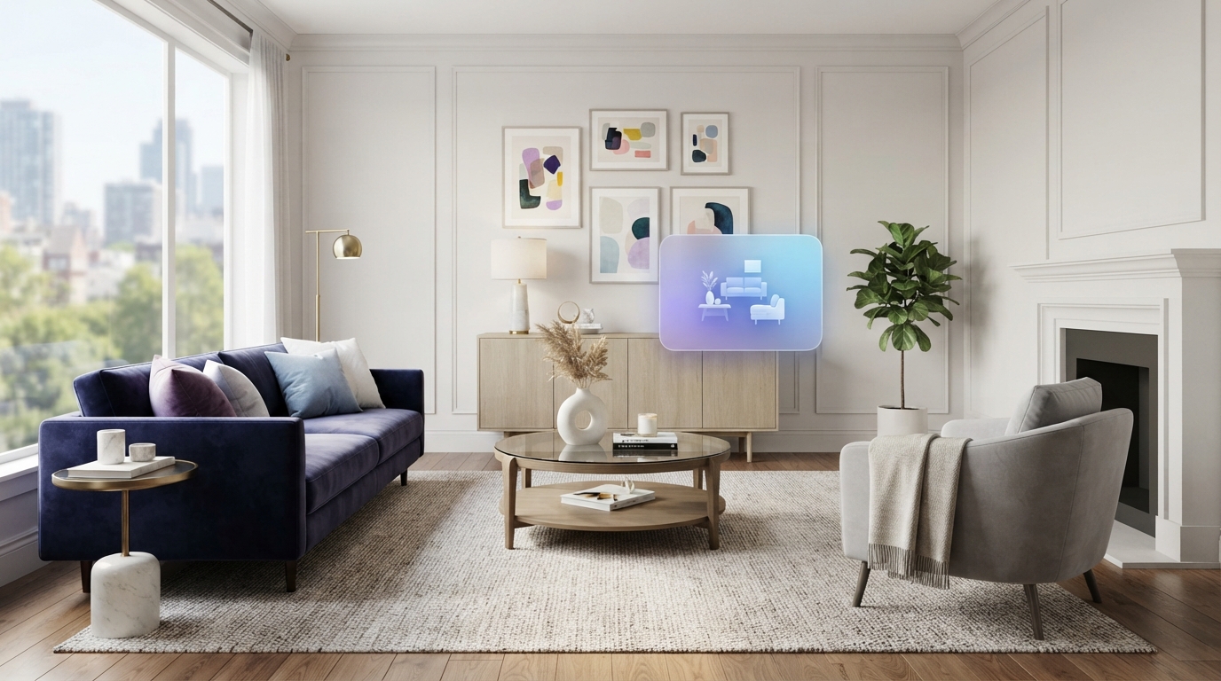 AI virtual staging — example